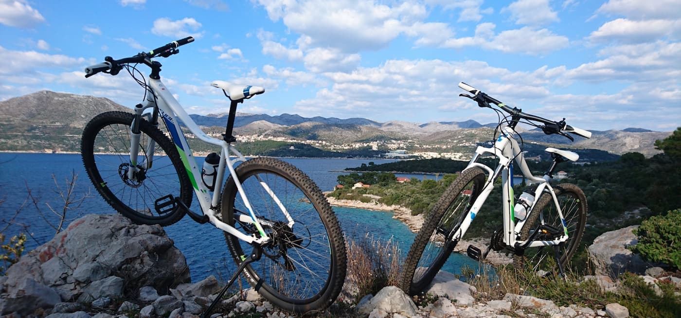 Mountain biking on Koločep